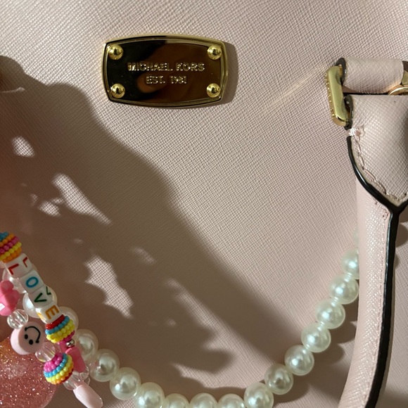 Michael Kors Light Pink Satchel with Gold Accents - Picture 7 of 9